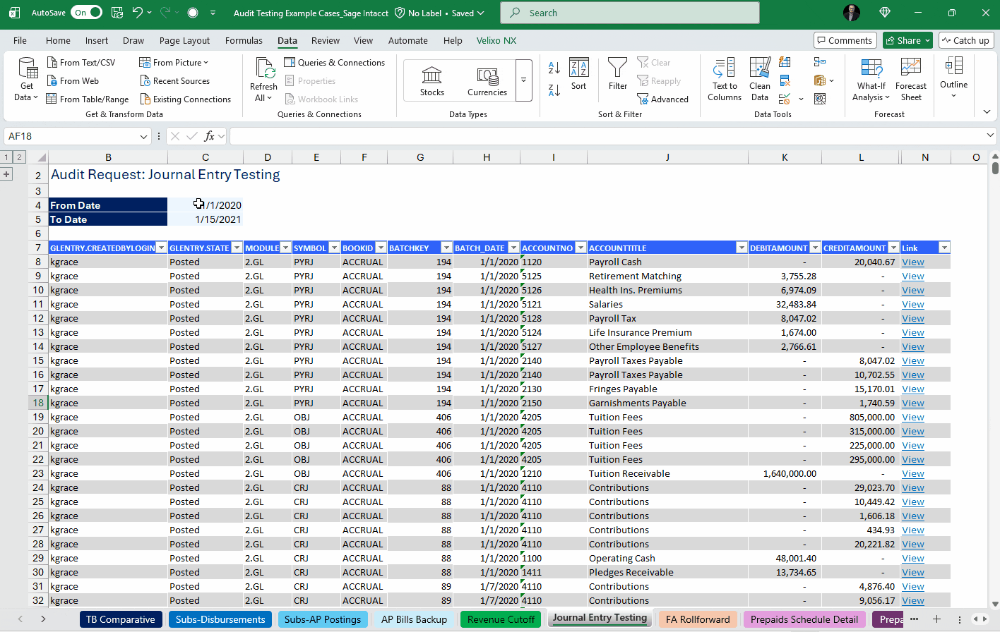 Préparation plus rapide des audits